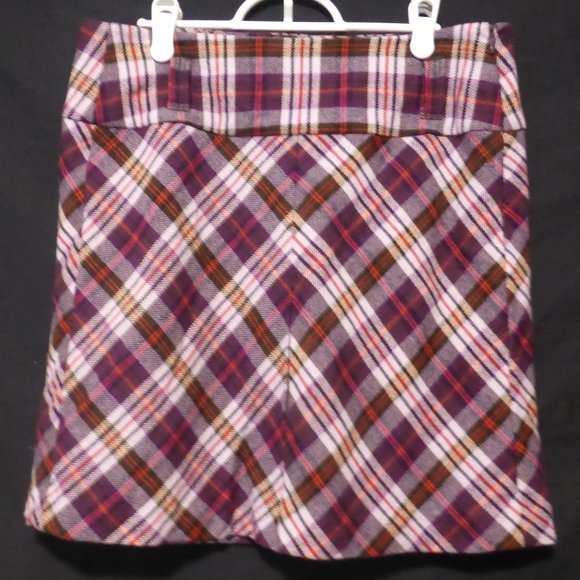 ESPRIT, plaid lined skirt with belt loops, side zip,  size 8, BNWOT - Picture 1 of 16